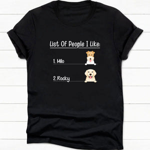 GeckoCustom List Of People Personalized Custom Dog Shirt C289 Women Tee / Black Color / S