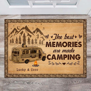 GeckoCustom Love Is To Stay Together Couple Camping Doormat HN590