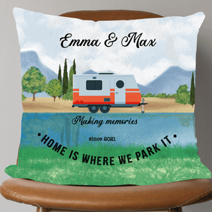 GeckoCustom Making Memories Home Is Where We Park It, Custom Pillows,SG02 18"x18" / Pack 1