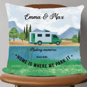 GeckoCustom Making Memories Home Is Where We Park It, Custom Pillows,SG02