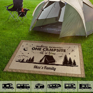 GeckoCustom Making Memories One Campsite At A Time Camping Patio Rug, Patio Mat HN590 2.5'x4.6' (30x55 inch)