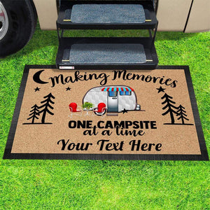 GeckoCustom Making Memories One Campsite Doormat, RV Camping Doormat, Camping Gift HN590