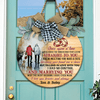 GeckoCustom Marrying You Was The Best Decision Wooden Door Sign With Wreath, Family Gift, Door Hanger HN590 12 Inch