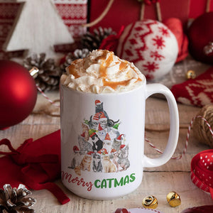 GeckoCustom Merry Catmas Woofmas Cat Dog Coffee Mug HN590