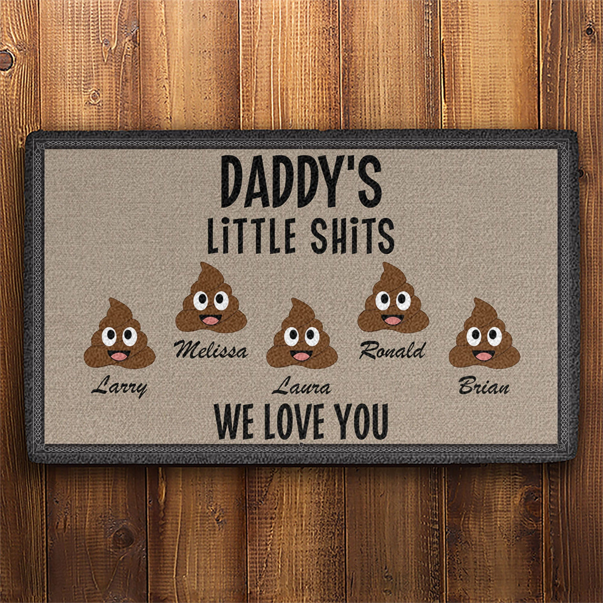 GeckoCustom Mommy's Little Shits Personalized Doormats