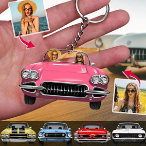 GeckoCustom Muscle Car Dog Breeds Custom Acrylic Keychain, Dog Lover Gift, Camping Gift HN590