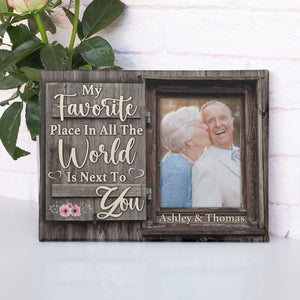 GeckoCustom My Favorite Place Is Next To You Personalized Custom Photo Print Canvas C579