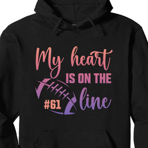 GeckoCustom My Heart Is On The Line Personalized Custom Football Shirt C481