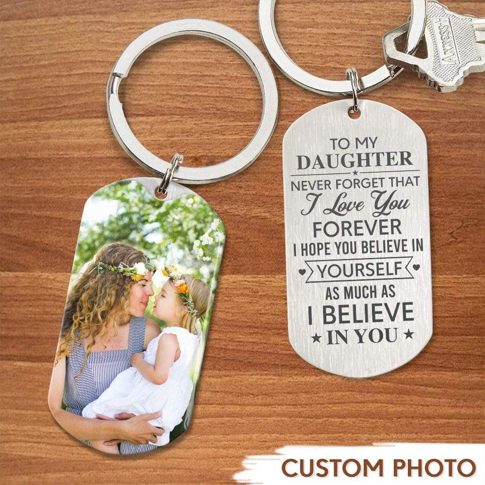 GeckoCustom Never Forget That I Love You Forever Grand Daughter Metal Keychain HN590 No Gift box / 1.77" x 1.06"