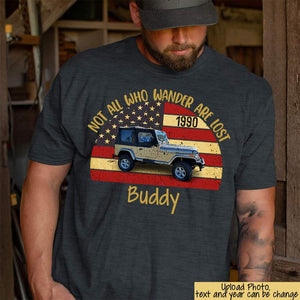 GeckoCustom Not All Who Wander Are Lost Vintage Retro Off Road Shirt, Custom Photo Shirt HN590