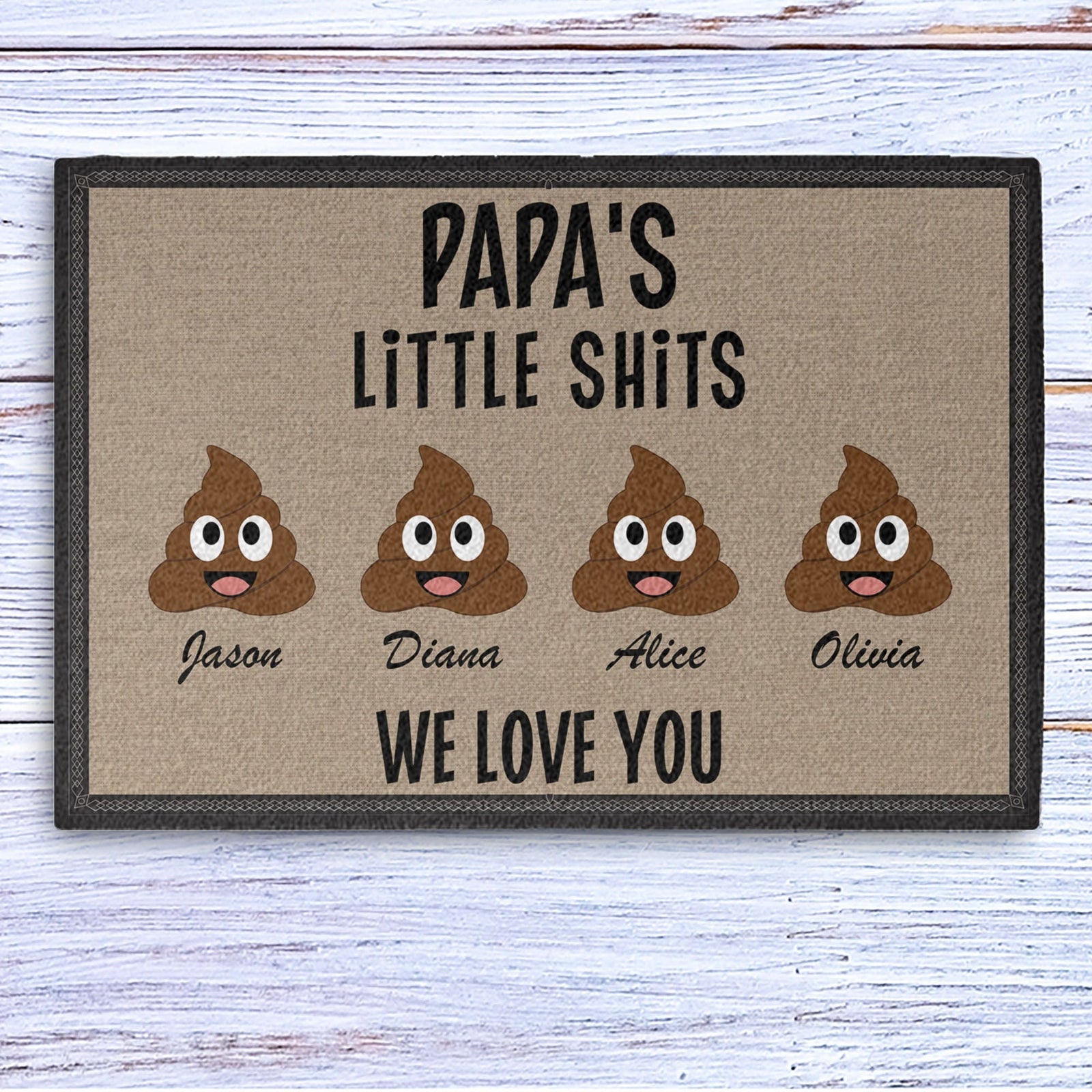 Personalized Doomat For Father's Day Gift