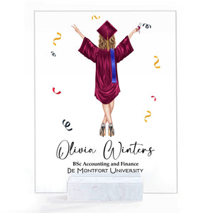 GeckoCustom Personalized Acrylic Plaque Ceremony Gift For Graduation Senior C601V1