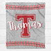 GeckoCustom Personalized Custom Baseball Blanket C530 VPS Cozy Plush Fleece 30 x 40 Inches (baby size)