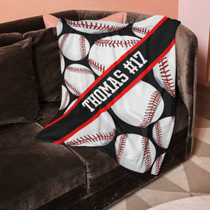 GeckoCustom Personalized Custom Baseball Blanket H533