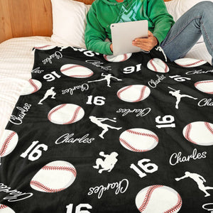 GeckoCustom Personalized Custom Baseball Collage Blanket H531