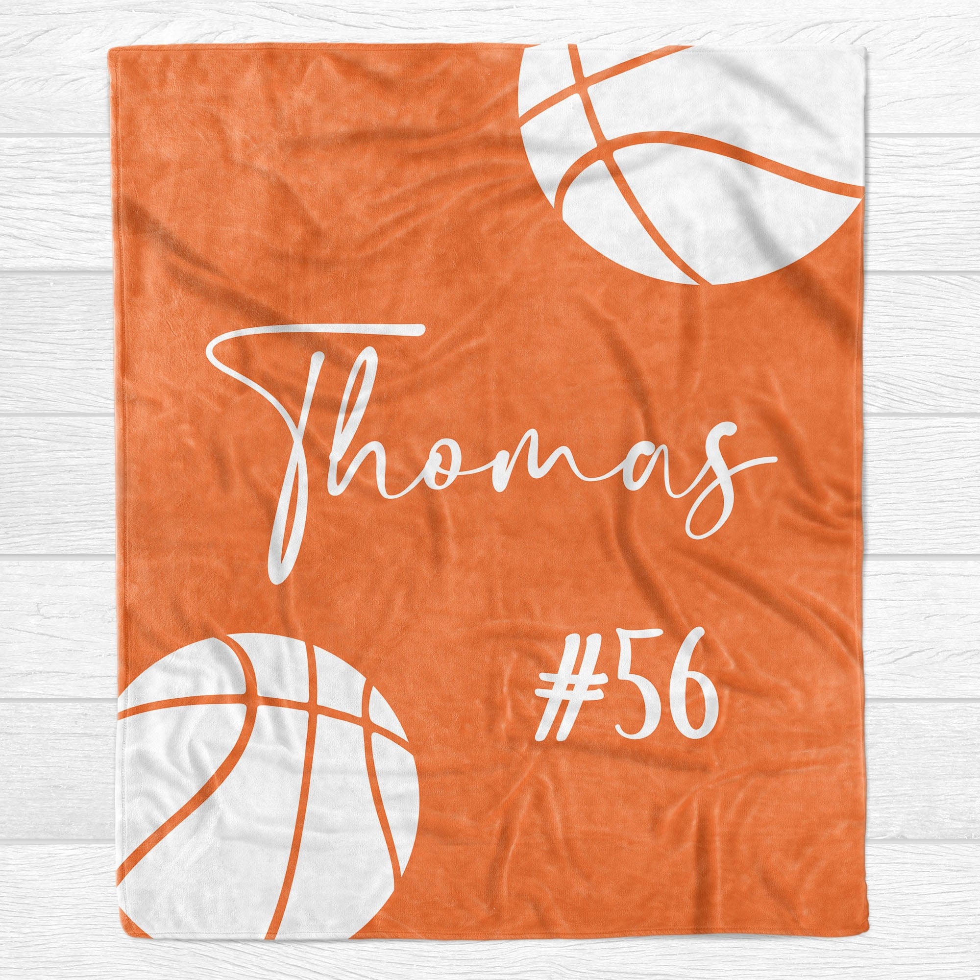 GeckoCustom Personalized Custom Basketball Blanket C528 VPS Cozy Plush Fleece 30 x 40 Inches (baby size)