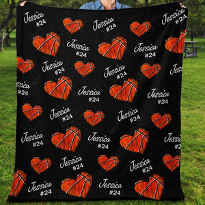 GeckoCustom Personalized Custom Basketball Blanket H532