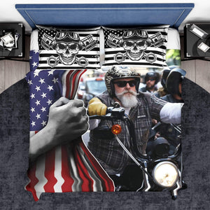 GeckoCustom Personalized Custom Biker Bedding HN590 Pillow 51cmx75cm/ 173cmx228cm / Upload Photo