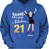 GeckoCustom Personalized Custom Birthday T Shirt, Sassy Classy Fabulous Shirt, Birthday Gift Pullover Hoodie / Black Colour / S