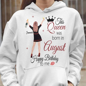 GeckoCustom Personalized Custom Birthday T Shirt, This Queen Was Born In Month Birthday Shirt, Birthday Gift