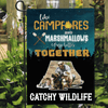 GeckoCustom Personalized Custom Camping Addict Garden Flag, Like Campfire And Marshmallows We're Better Together, Camping Lover Gift 12"x18"