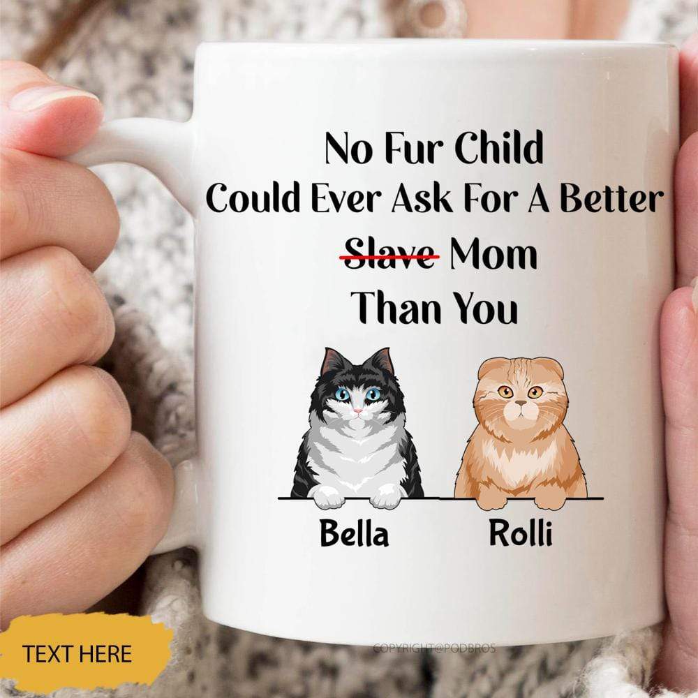 No Fur Child Could Ever Ask For A Better Mom Than You Cat Coffee Mug