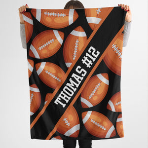 GeckoCustom Personalized Custom Football Blanket H533