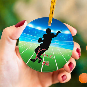 GeckoCustom Personalized Custom Football Ornament C529