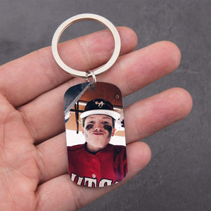 GeckoCustom Personalized Custom Keychain, Gift For Sport Players, Baseball Is My Favorite Season No Gift box