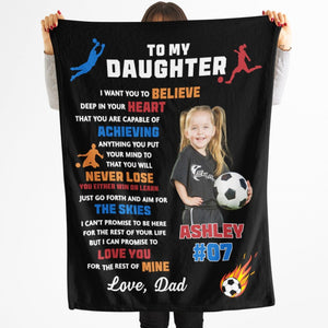 GeckoCustom Personalized Custom Photo Soccer Blanket C544