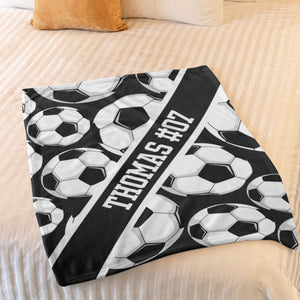 GeckoCustom Personalized Custom Soccer Blanket H533