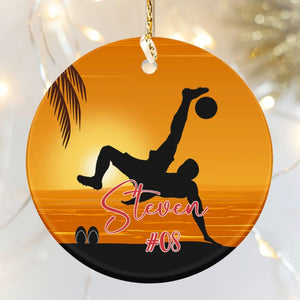 GeckoCustom Personalized Custom Soccer Ornament C529