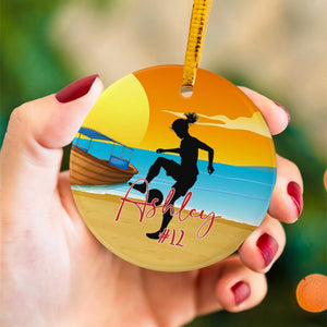 GeckoCustom Personalized Custom Soccer Ornament C529