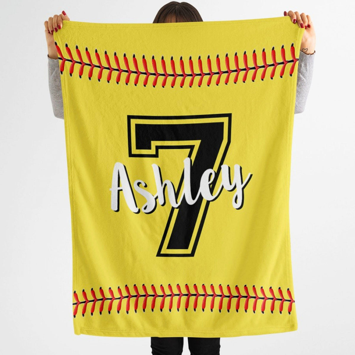 GeckoCustom Personalized Custom Softball Blanket C530