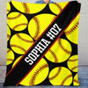 GeckoCustom Personalized Custom Softball Blanket H533