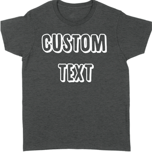 GeckoCustom Personalized Custom T Shirt, Dark Apparel For Women & Men, Custom Text Women T Shirt / Black Color / S