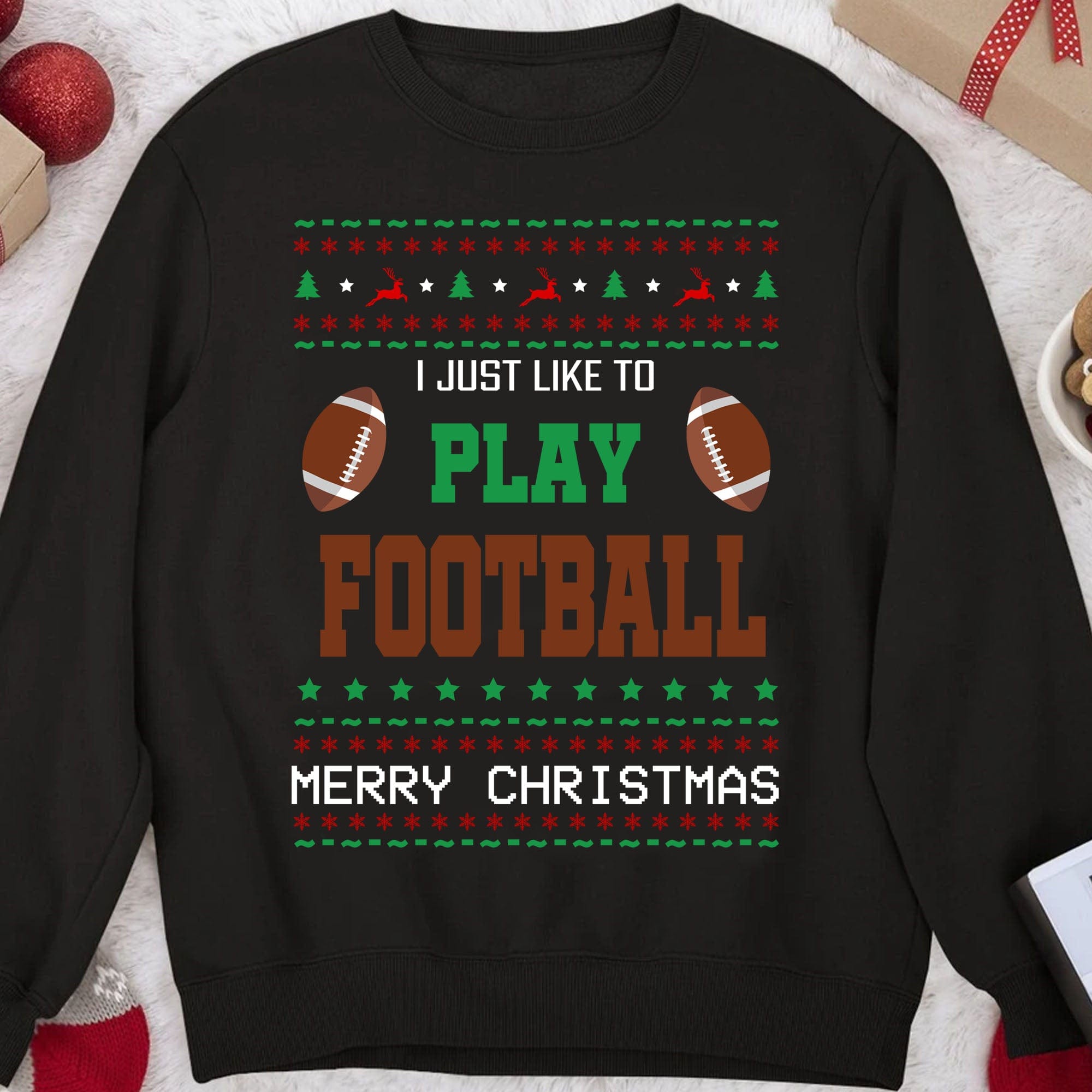 GeckoCustom Personalized Custom Ugly Christmas Football Sweatshirt H541v2