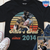 GeckoCustom Personalized Custom Vintage Retro Dog Photo Shirt, Best Friend Since Shirt, Photo Print Shirt Unisex T-Shirt / Black / S