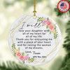 GeckoCustom Personalized Custom Wedding Ornament Decor, I Will Love Your Son/Daughter, Mother of Groom Bride Gift