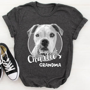 GeckoCustom Personalized Dog Shirts For Humans Custom Photo Dog Shirt Dark C466 Women Tee / Black Color / S