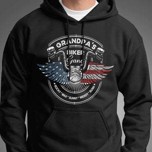 GeckoCustom Personalized Grandpa Biker Gang Shirt Pullover Hoodie / Black Colour / S