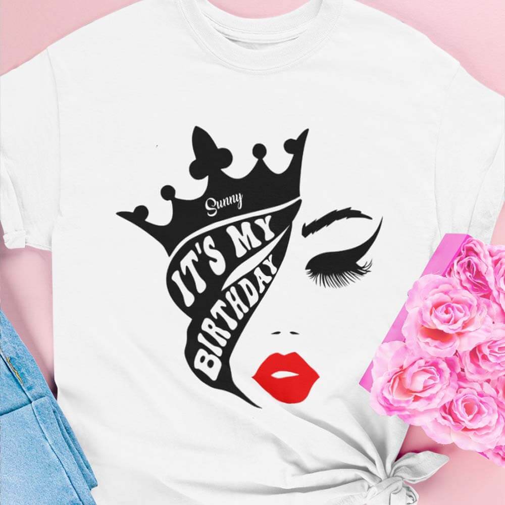 GeckoCustom Personalized Its My Birthday Girl Shirt, Birthday Queen Shirt Unisex T Shirt / Sport Grey Color / S