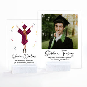 GeckoCustom Personalized Photo Acrylic Plaque Gift For Graduation Senior C601V2