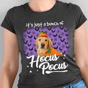 GeckoCustom Personalized Photo Custom Dog Shirt, Halloween Gifts, A Bunch Of Hocus Pocus