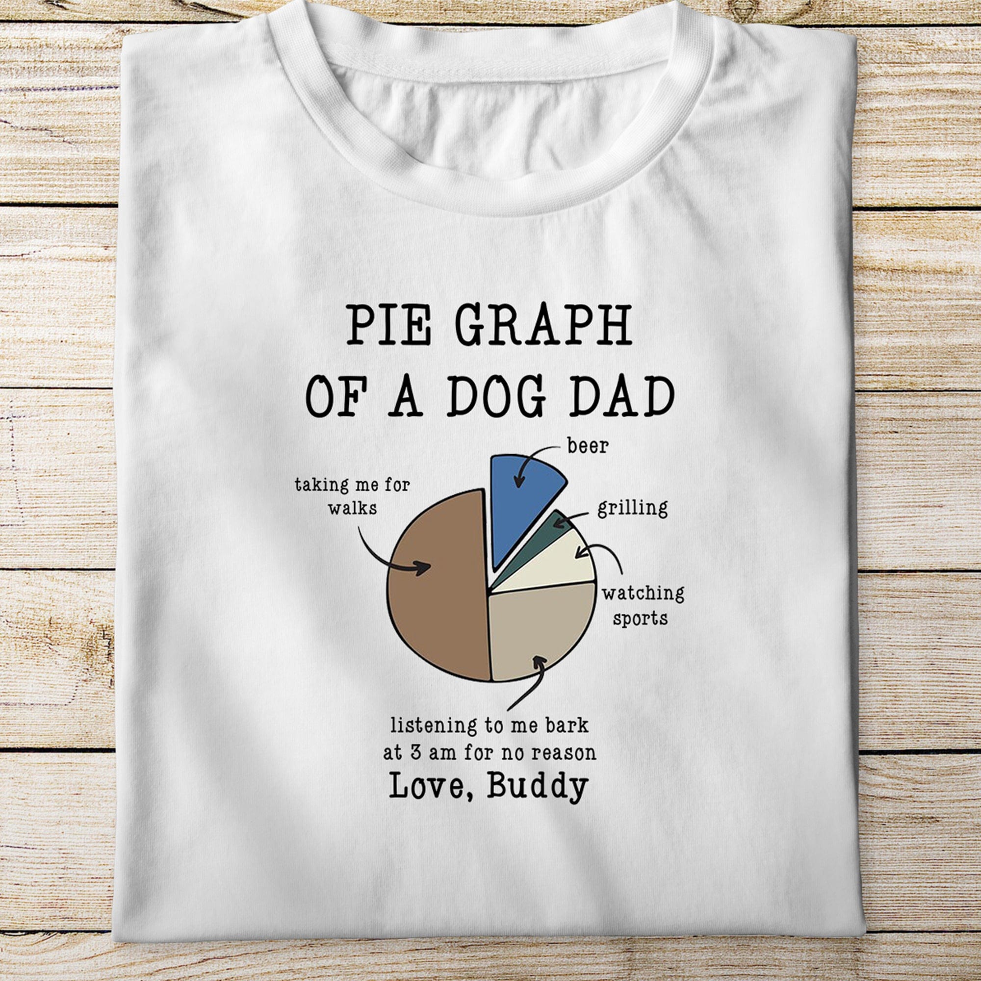 GeckoCustom Pie Graph Of A Dog Dad Custom Shirt H230