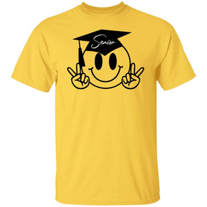 GeckoCustom senior smile icon White Senior Basic Tee / Daisy / S