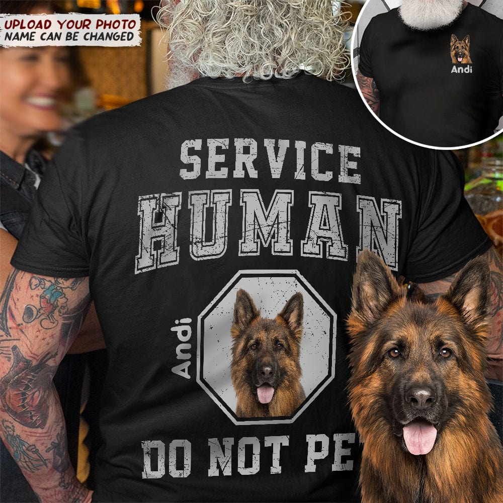 GeckoCustom Service Human Back Dog Shirt, T286 HN590