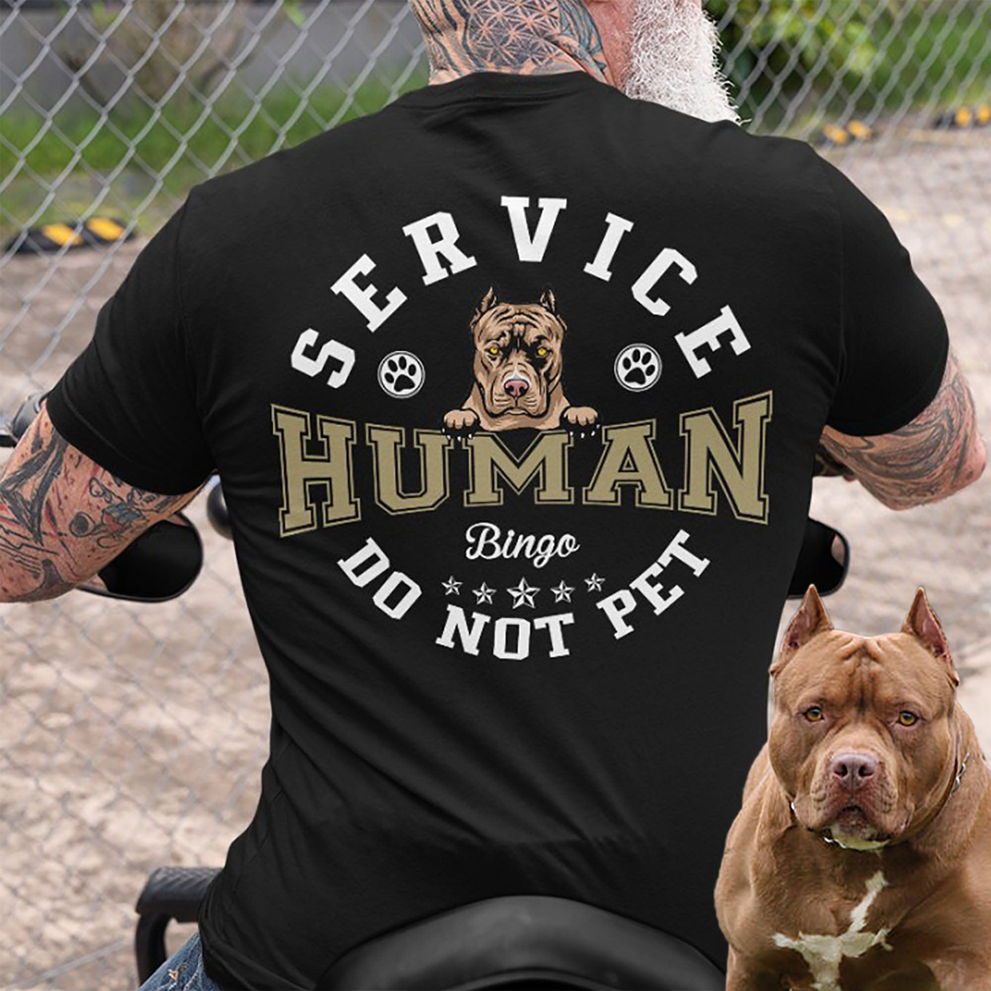 GeckoCustom Service Human Personalized Custom Dog Backside Shirt C433