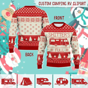 GeckoCustom Shitter's Full Camping AOP Ugly Sweater HN590 Sweater / XL