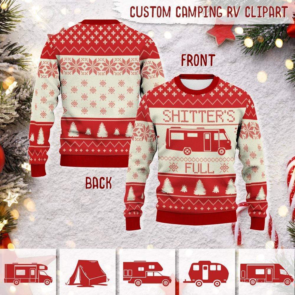 GeckoCustom Shitter's Full Camping AOP Ugly Sweater HN590 Sweater / S